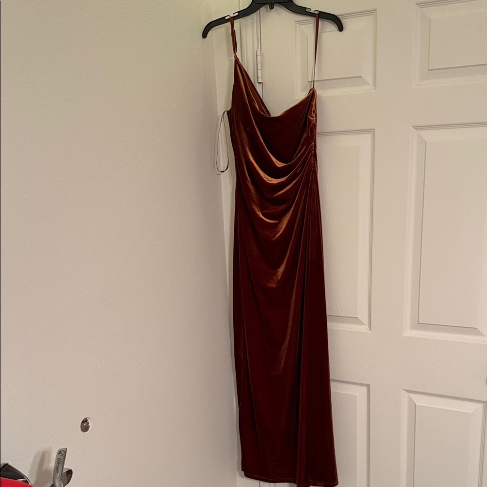 Revelry One Shoulder Velvet Dress